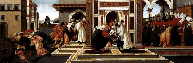 BOTTICELLI, Sandro Last Miracle and the Death of St Zenobius Sweden oil painting art